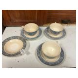 Blue and White saucers and cups