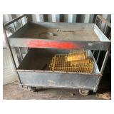 Rolling metal cart 43 x 26 x 38