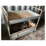 Rolling metal cart 43 x 27 x 36