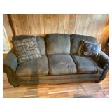 7 foot fabric couch and cushions