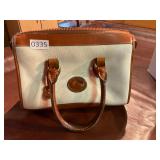 Cream and tan Dooney and Burke purse