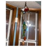 Three windchimes, blue Jay, meow fish