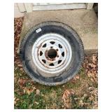 225 75 D 15- 6 lug tire and rim