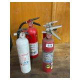4- charged fire extinguishers