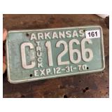 Vintage 1970 license plate