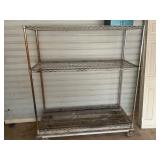 4 tier chrome rolling rack
