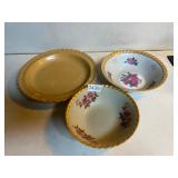 Mustard and floral dishes