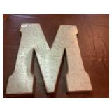 Galvanized M decor