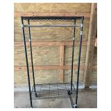 Rolling clothes rack