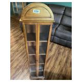 Wood display cabinet
