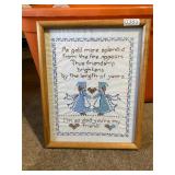 Needlework friendship picture
