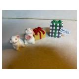 Rabbit/present salt and pepper shakers