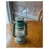 Green and clear globe lantern