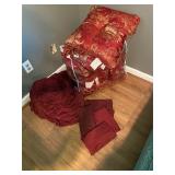 Cranberry king bedding