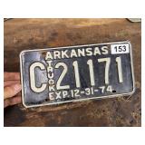 Vintage 1974 license plate