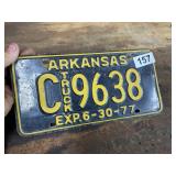 Vintage 1977 license plate