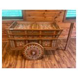 Colorful wooden cart