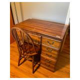 Nice wooden sewing cabinet and chair
