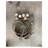 Oxygen Acetylene gauges. Hose, torch