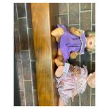 Big babies in pink and purple