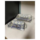 2 casserole dishes and servers