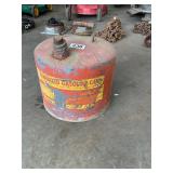 Vintage metal 5 gallon gas can