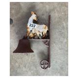 Cast iron deer Bell ï¿½ rusted