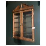 Wood and Mirrored wall shelf