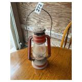 Dietz Red and clear globe lantern