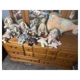 Quilted rabbits, cow - all