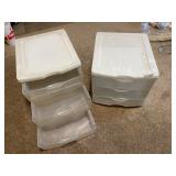 2 - 3 drawer plastic storage