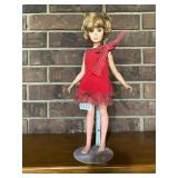 Vintage doll red dress