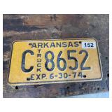 Vintage 1974 license plate plates