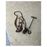 Vintage Pulleyï¿½s and hay hook