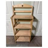 4 tier wooden folding shelf