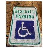 Reserved parking handicap sign 12 x 18