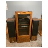 Sony turntable, receiver, CD player ï¿½ cabinet