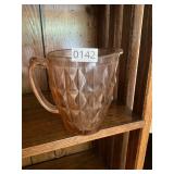 Vintage Pink Depression Pitcher