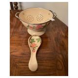 Desert Rose Colandar & spoon rest
