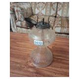 Vintage Glass Kerosene Oil Hurricane Lamp - no top