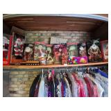 Shelf of santas in the box
