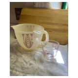 Glass and Plastic measuring cups