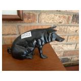 Cast iron pig bank