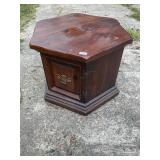 Wooden octagon side table