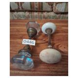 2 antique door knobs