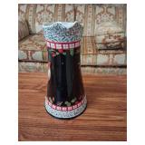 Rooster adorned tall pitcher