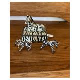 Zebra Trinket Box and Zebras