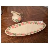 Franciscan Desert Rose Oval Platter and Creamer