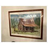 Framed Barn House Picture