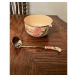 Franciscan Desert Rose Bowl and Ladle